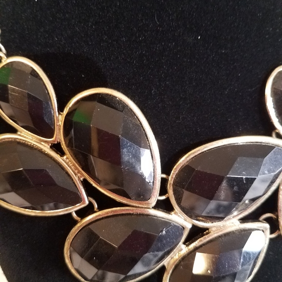 Large rhinestone necklace jlp20 - Picture 3 of 5